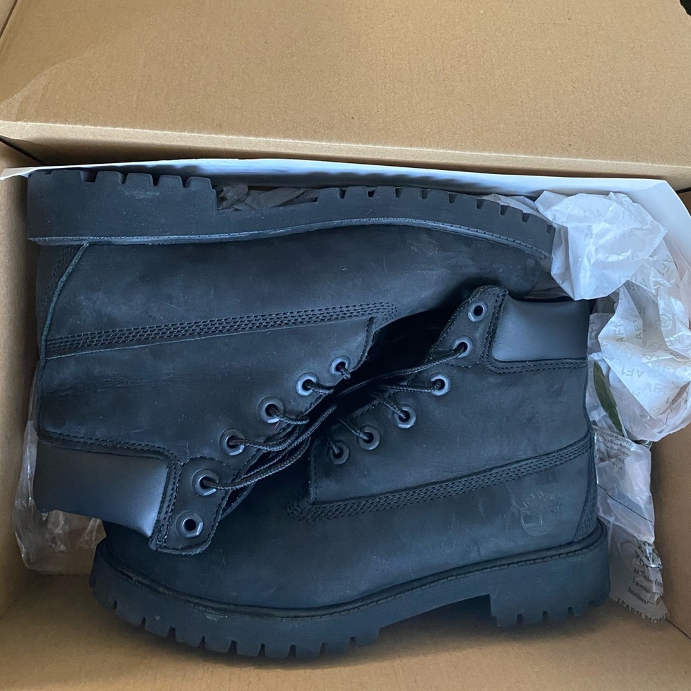 Black Timberland Premium 6-inch Waterproof Boot